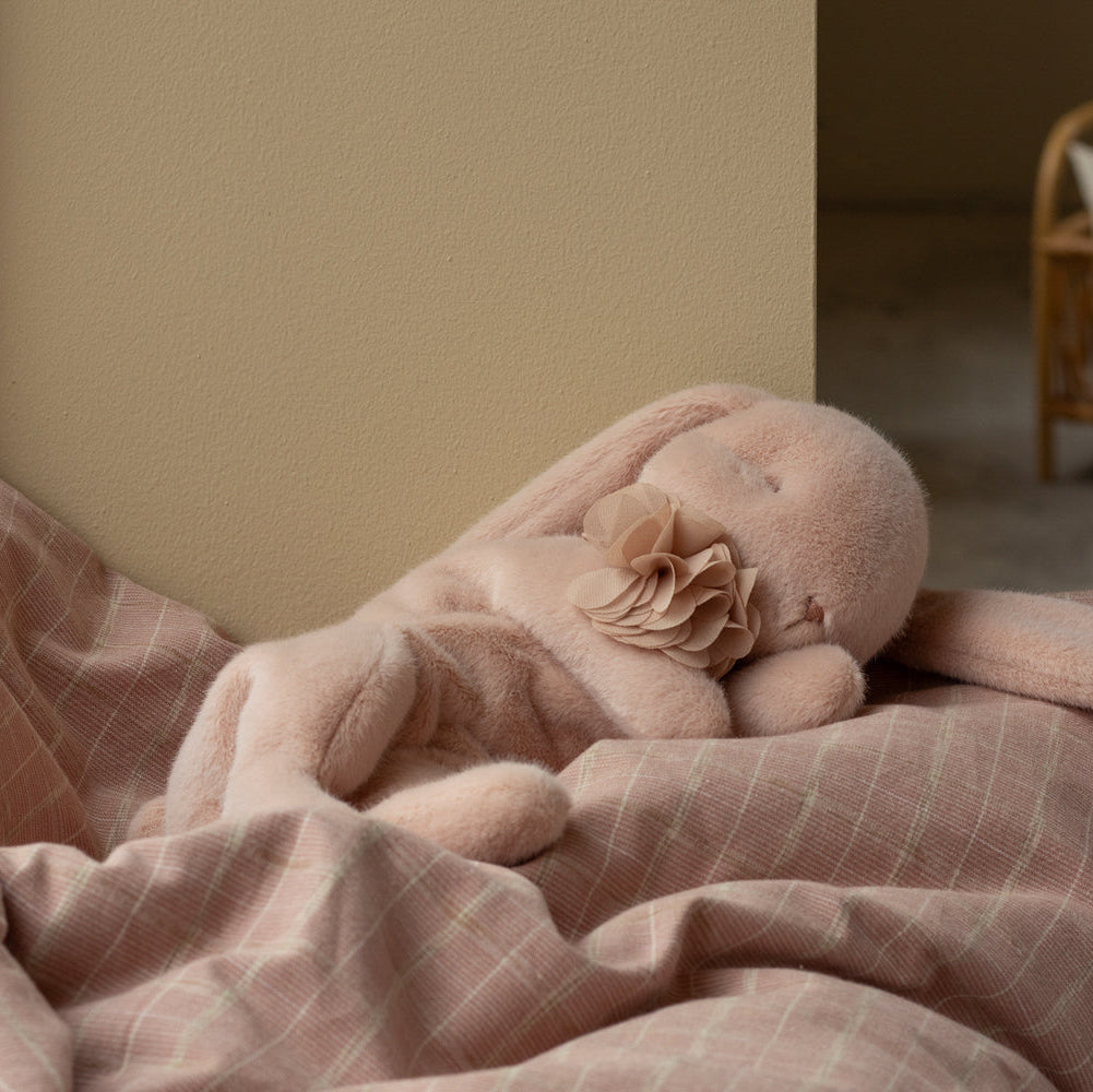 Maileg Small Sleeping Bunny Plush – Blush