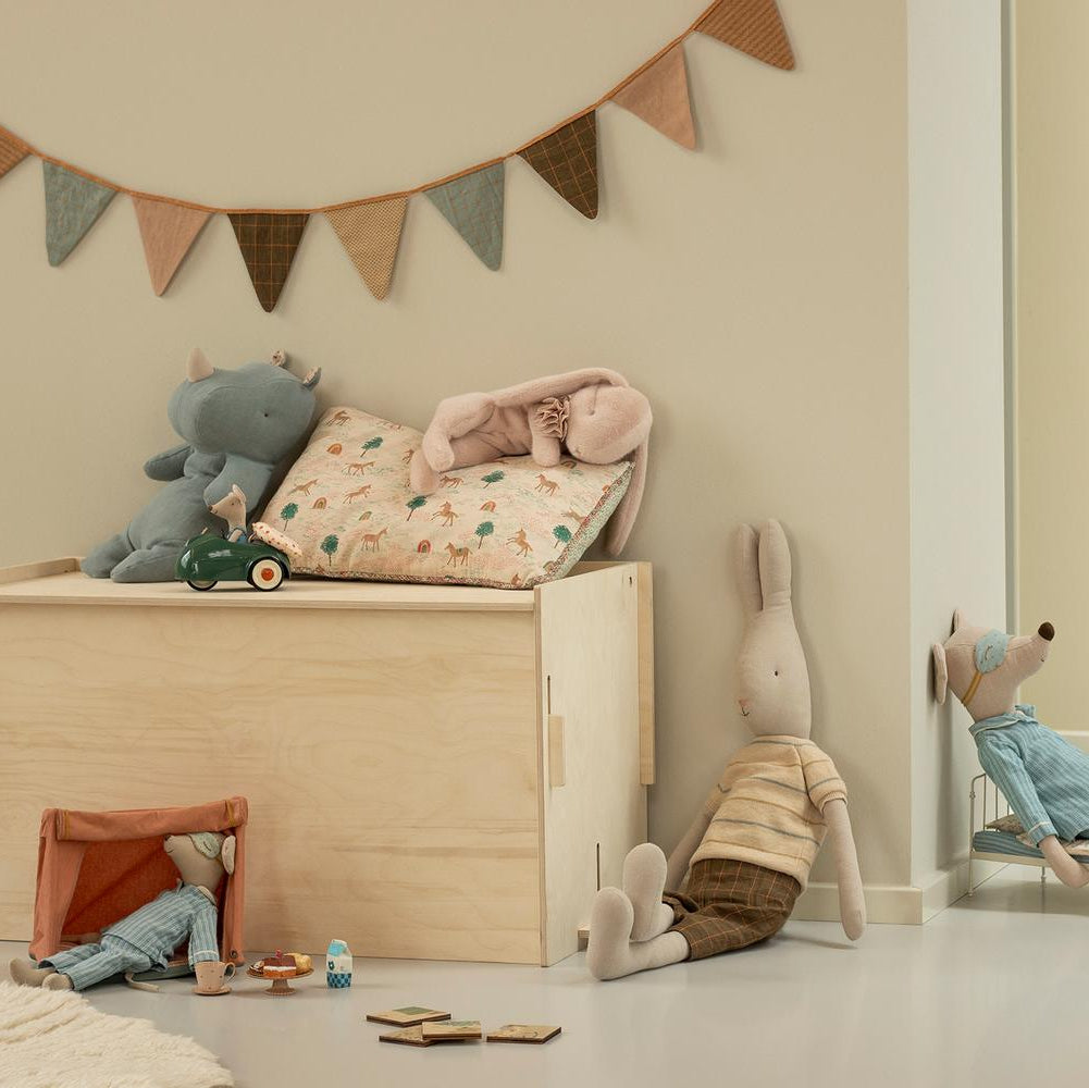 Maileg Small Sleeping Bunny Plush – Blush