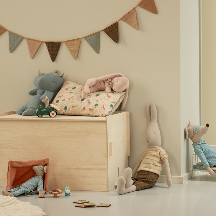 Maileg Small Sleeping Bunny Plush – Blush