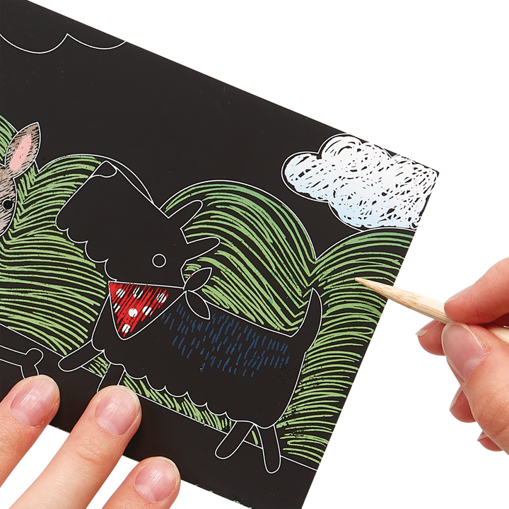 OOLY Scratch &amp; Scribble Mini Scratch Art Kit – Playful Pups