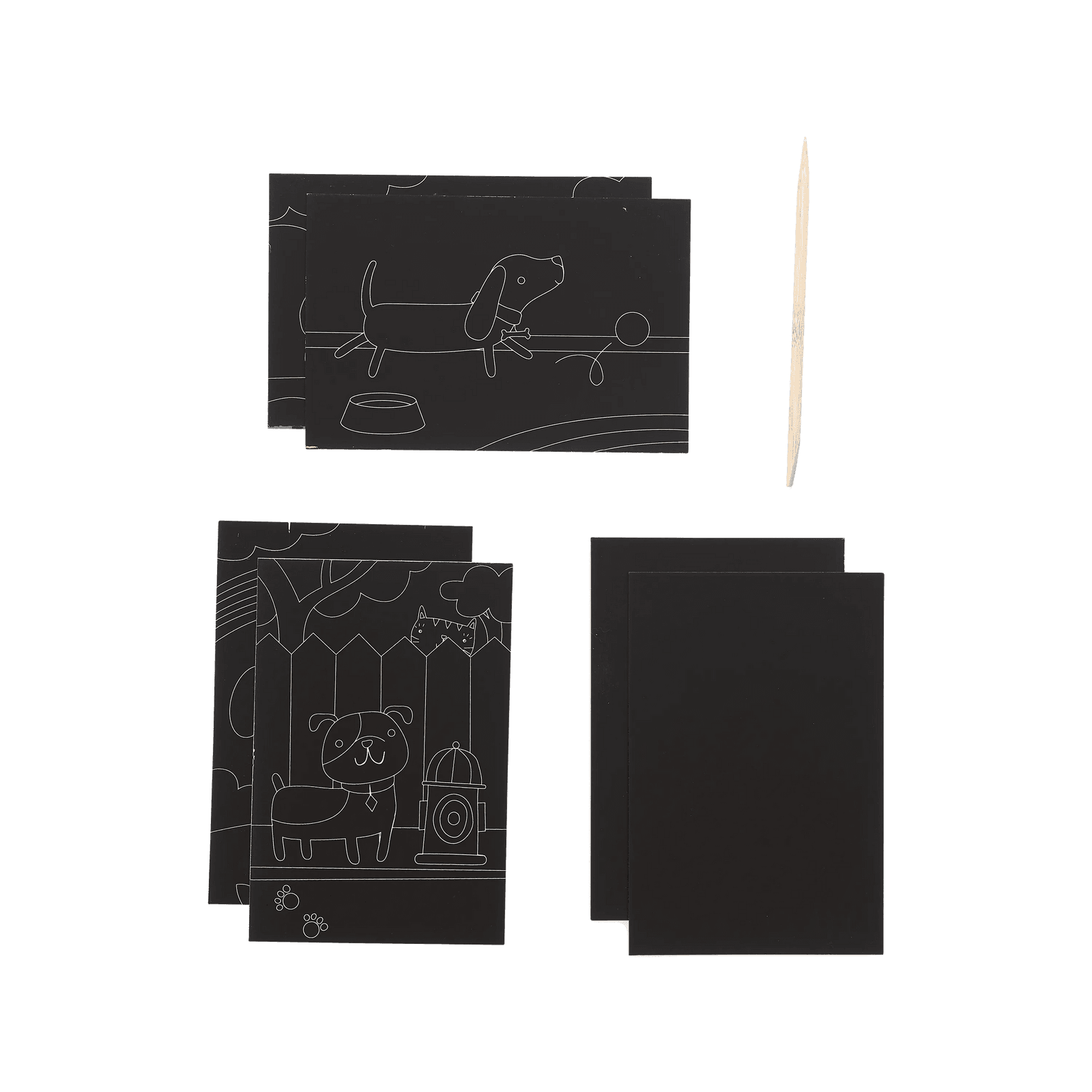 OOLY Scratch & Scribble Mini Scratch Art Kit – Playful Pups