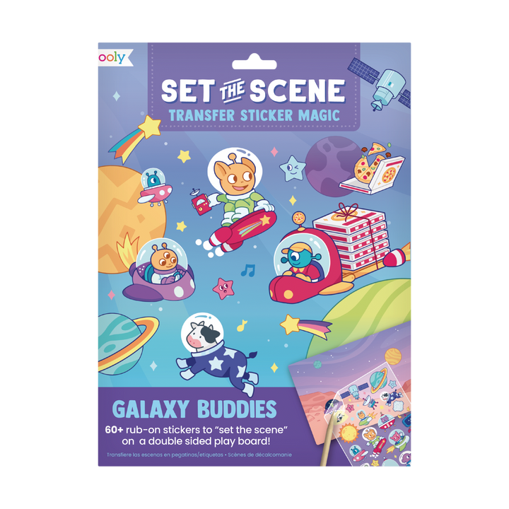 OOLY Set the Scene Transfer Stickers Magic – Galaxy Buddies