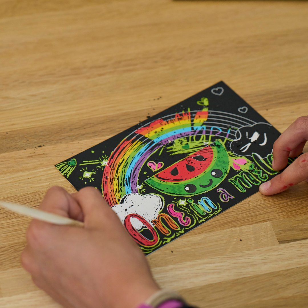 OOLY Scratch &amp; Scribble Mini Scratch Art Kit – Playful Pups