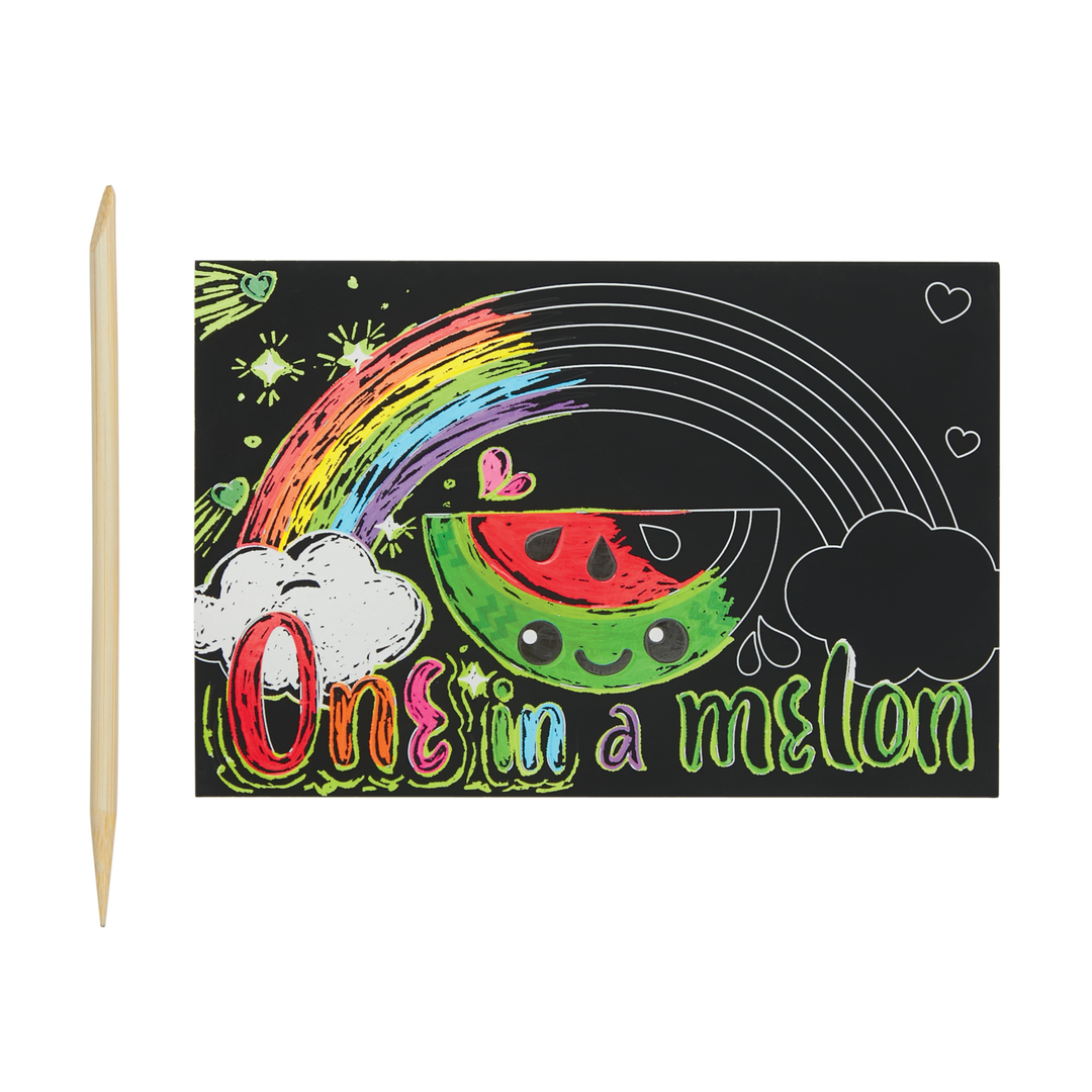 OOLY Scratch &amp; Scribble Mini Scratch Art Kit – Lil’ Juicy