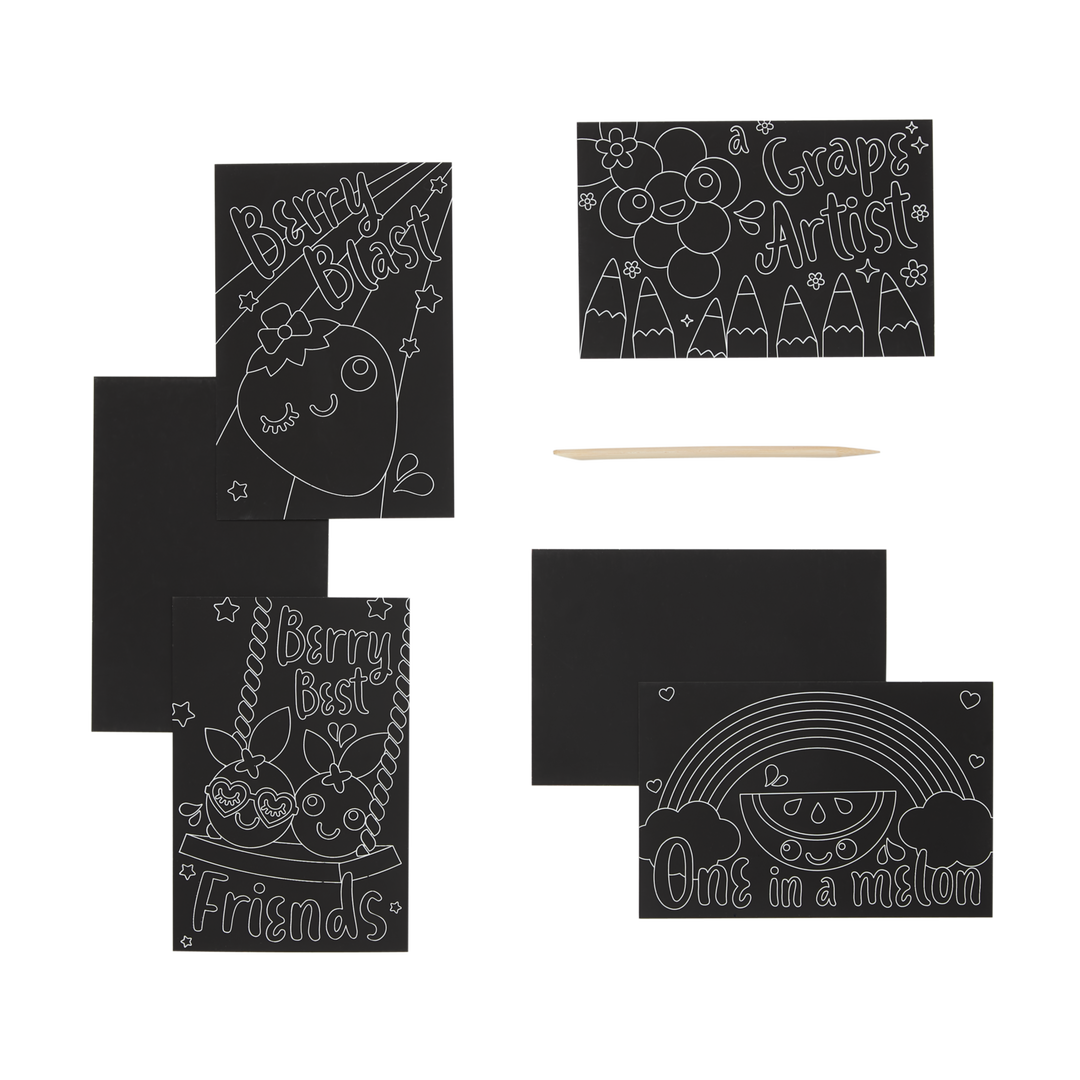 OOLY Scratch &amp; Scribble Mini Scratch Art Kit – Lil’ Juicy