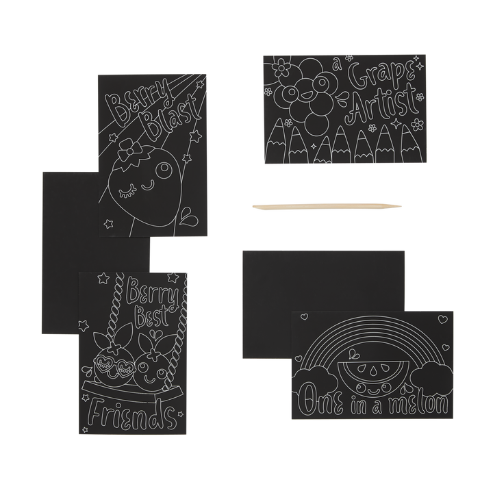 OOLY Scratch &amp; Scribble Mini Scratch Art Kit – Lil’ Juicy