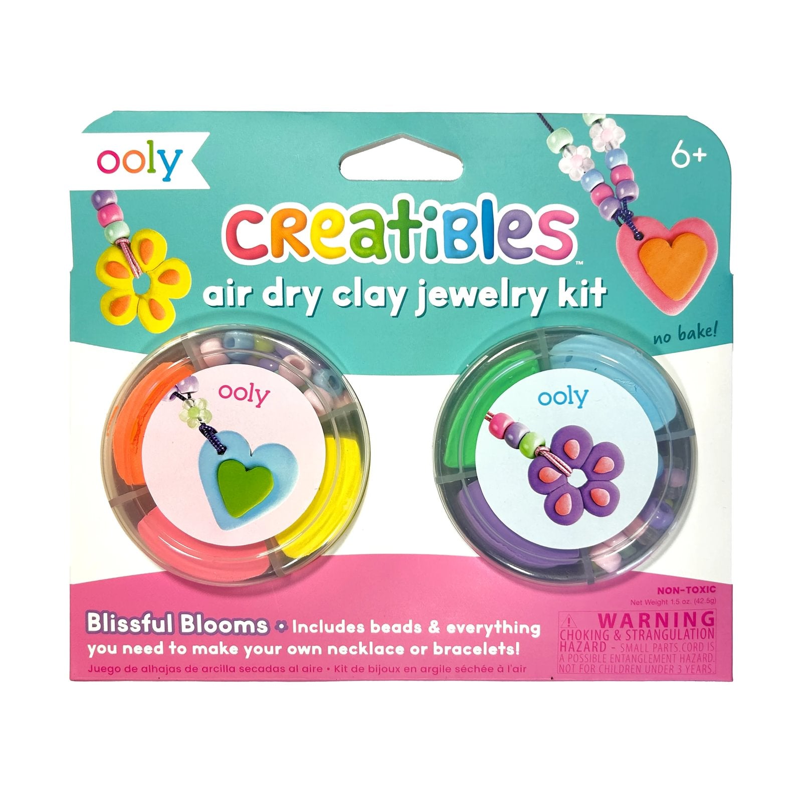 OOLY Creatibles Air Dry Clay Jewellery Kit – Blissful Blooms