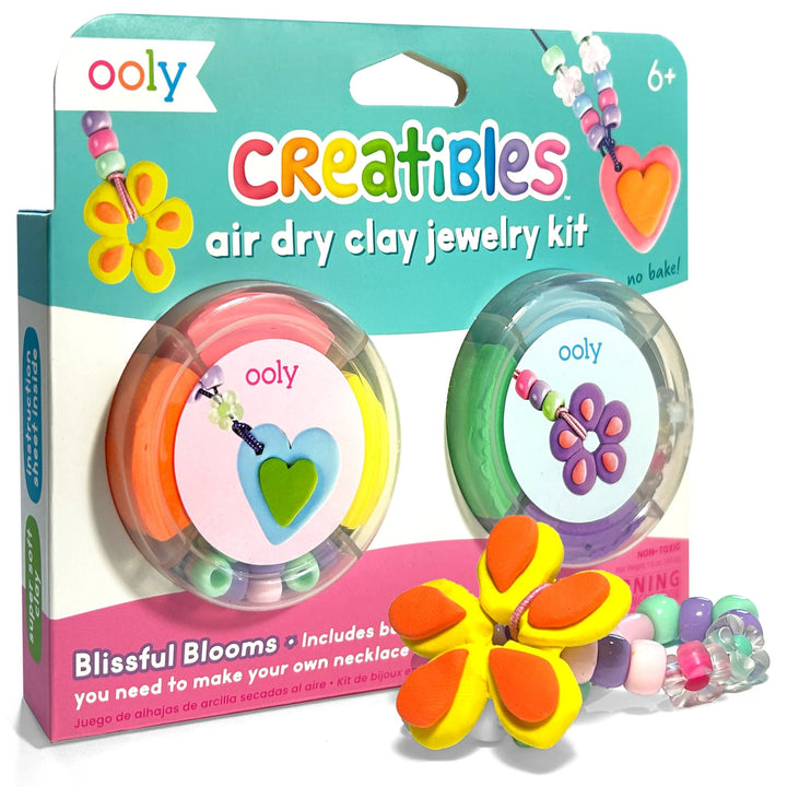OOLY Creatibles Air Dry Clay Jewellery Kit – Blissful Blooms