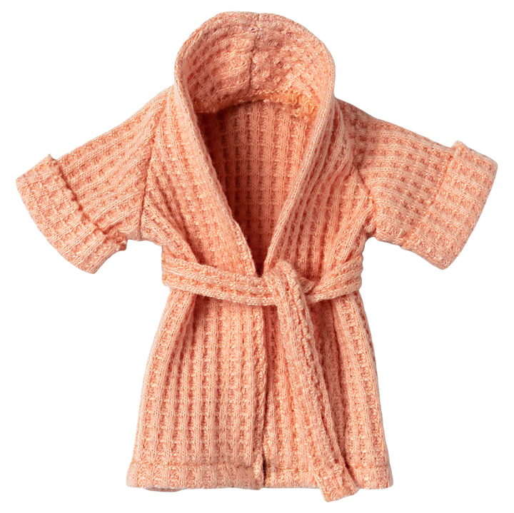 Maileg Mouse Coral Bathrobe – Mum or Dad