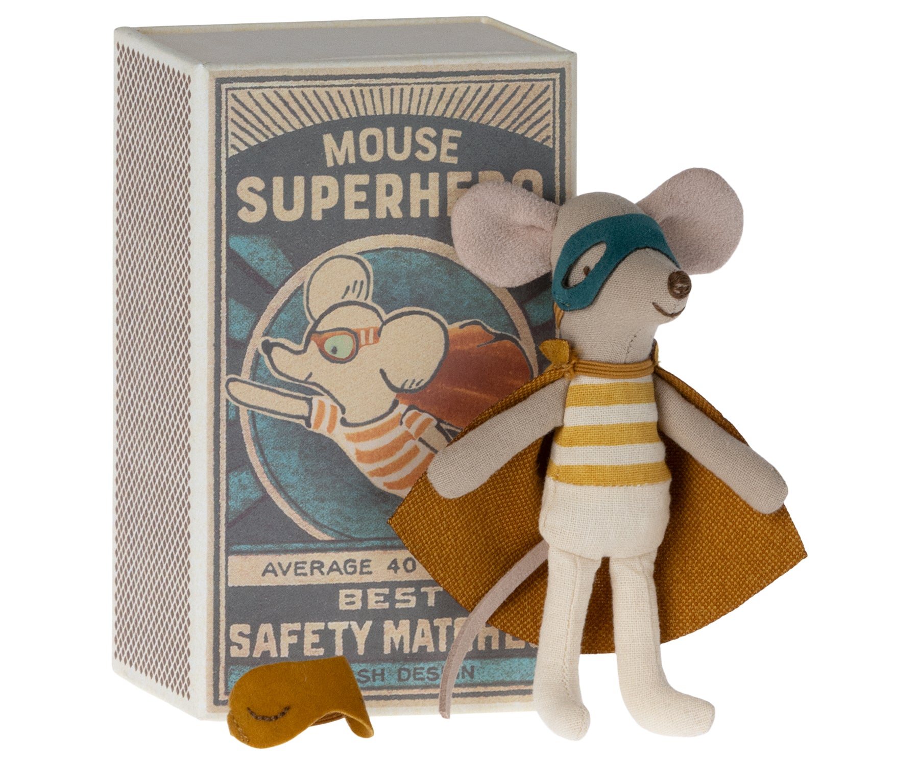 Maileg Superhero Mouse in Matchbox – Little Brother