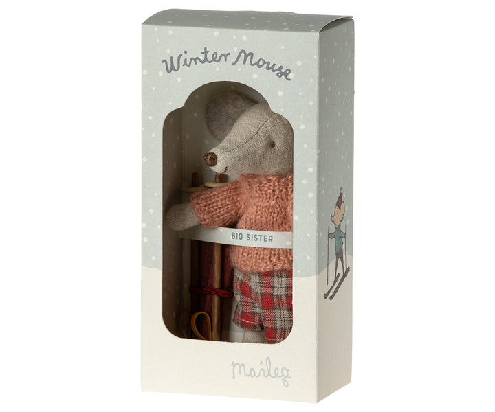 Maileg Winter Mouse with Ski Set – Big Sister