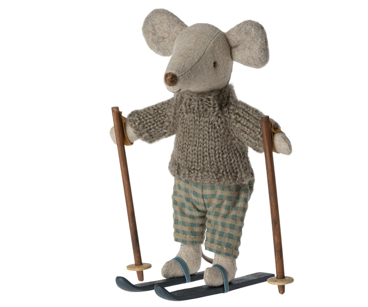 Maileg Winter Mouse with Ski Set – Big Brother