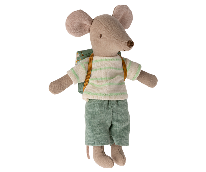 Maileg Tricycle Mouse with Bag – Big Brother (Mint)