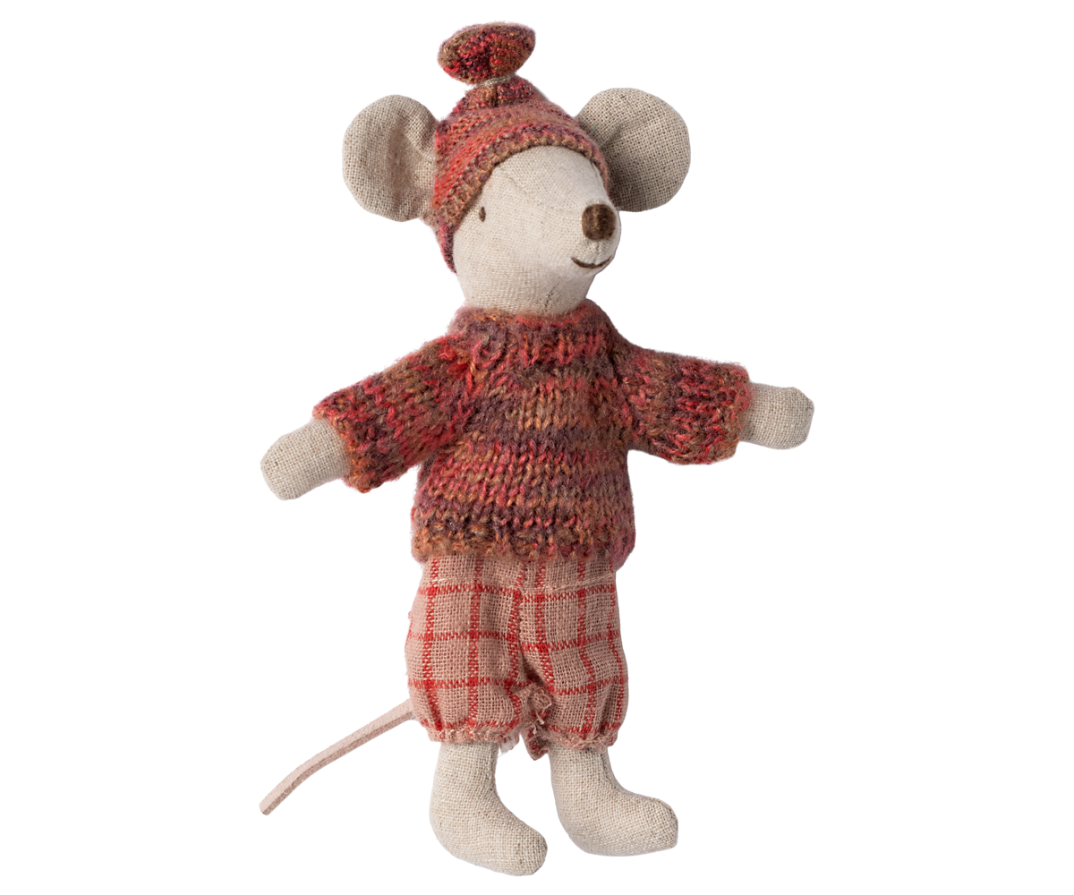 Maileg Rose Winter Mouse with Ski Set – Big Sister