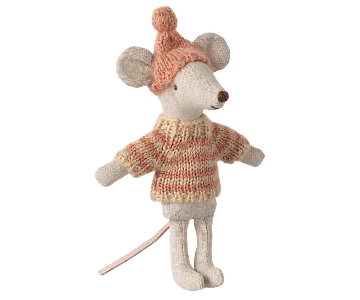 Maileg Mouse Knitted Sweater & Hat – Big Sister