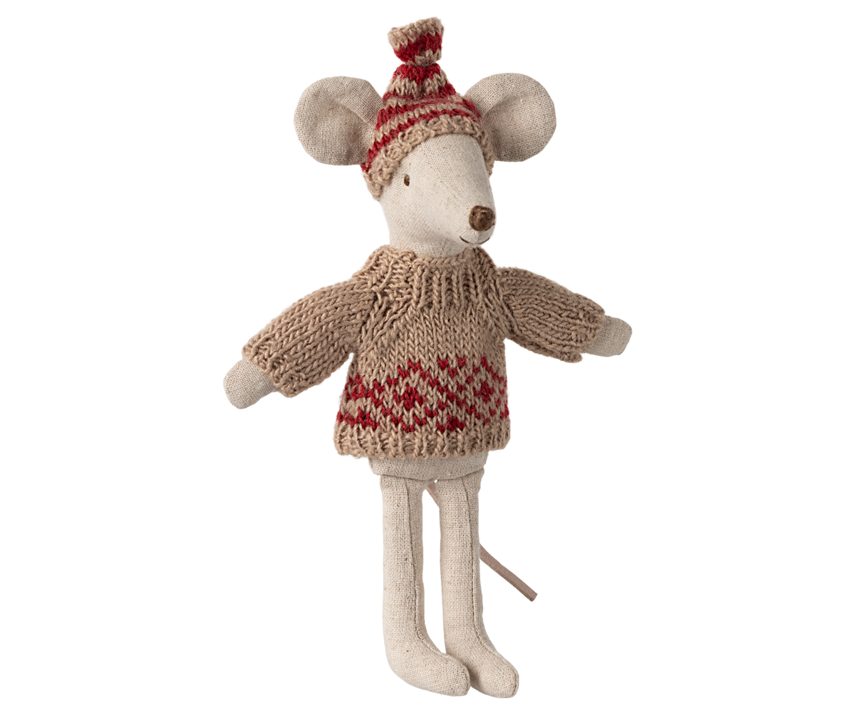 Maileg Knitted Sweater & Hat – Mum Mouse