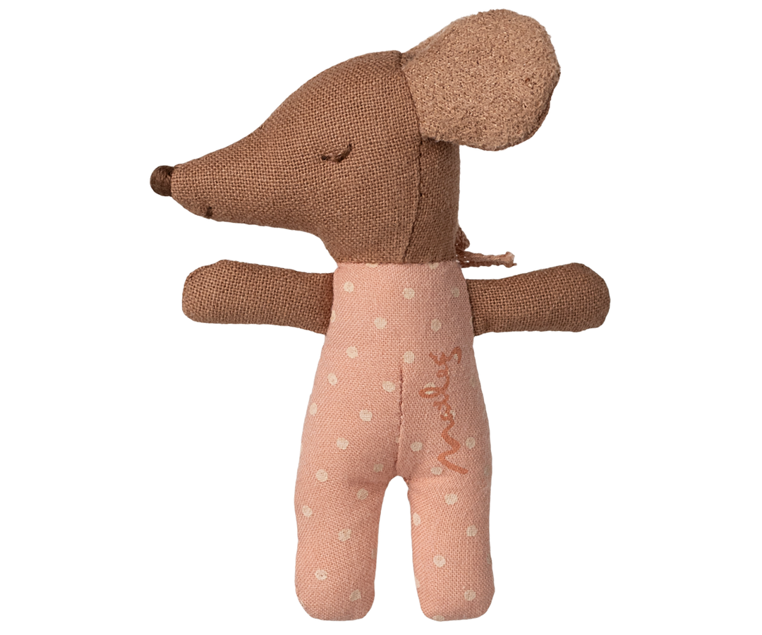 Maileg Sleepy Wakey Baby Mouse in Matchbox – Rose (2025)