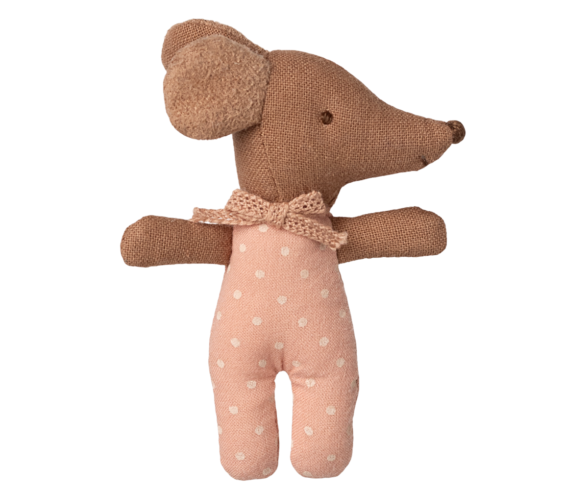 Maileg Sleepy Wakey Baby Mouse in Matchbox – Rose (2025)