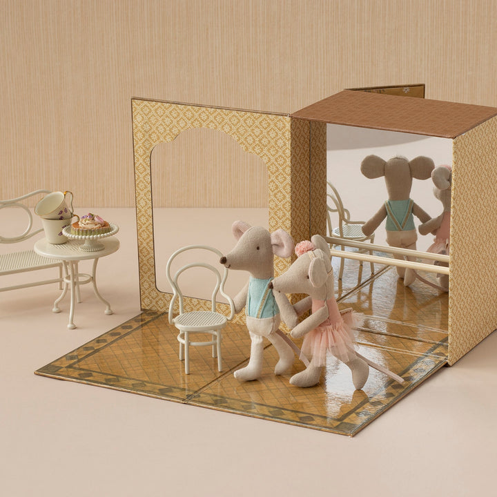 Maileg Ballet Mice in Dance Studio – Little Sister &amp; Brother