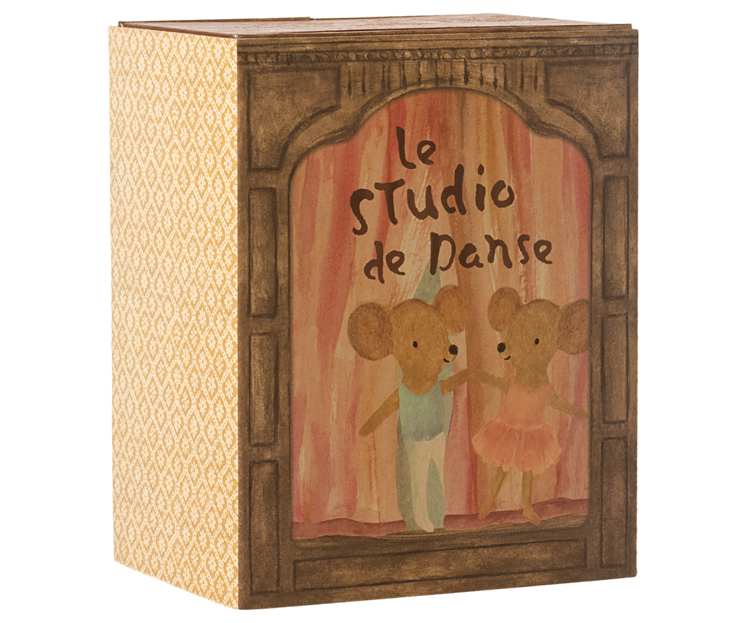Maileg Ballet Mice in Dance Studio – Little Sister &amp; Brother