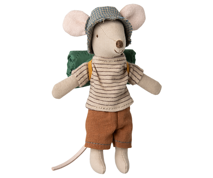 Maileg Hiker Mouse – Big Brother (Thin Stripes)