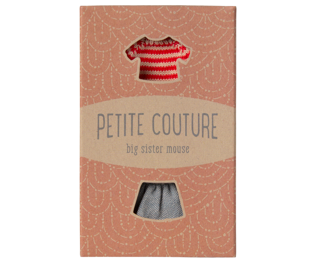 Maileg Mouse Knitted Sweater & Skirt – Big Sister