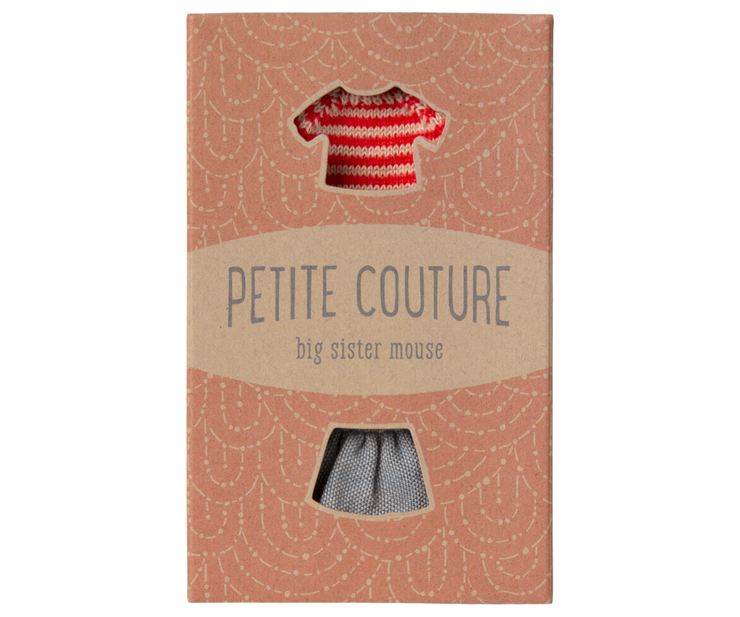 Maileg Mouse Knitted Sweater &amp; Skirt – Big Sister