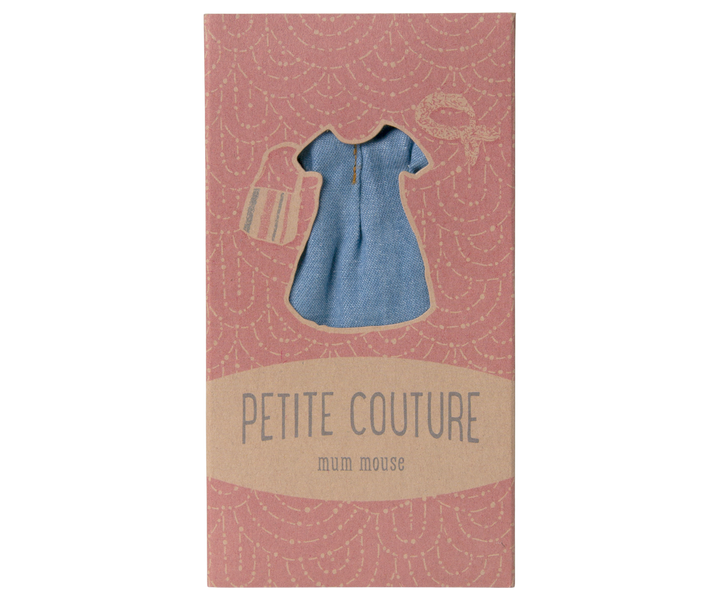 Maileg Mouse Denim Dress with Bag – Mum Mouse