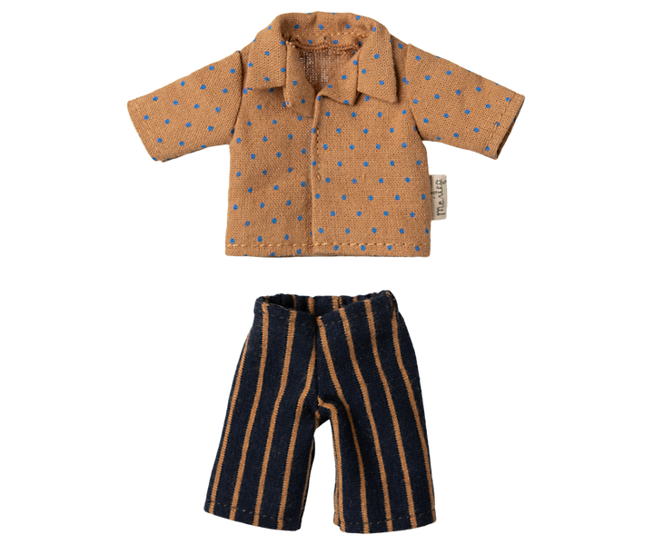 Maileg Mouse Shirt &amp; Striped Pants – Dad Mouse