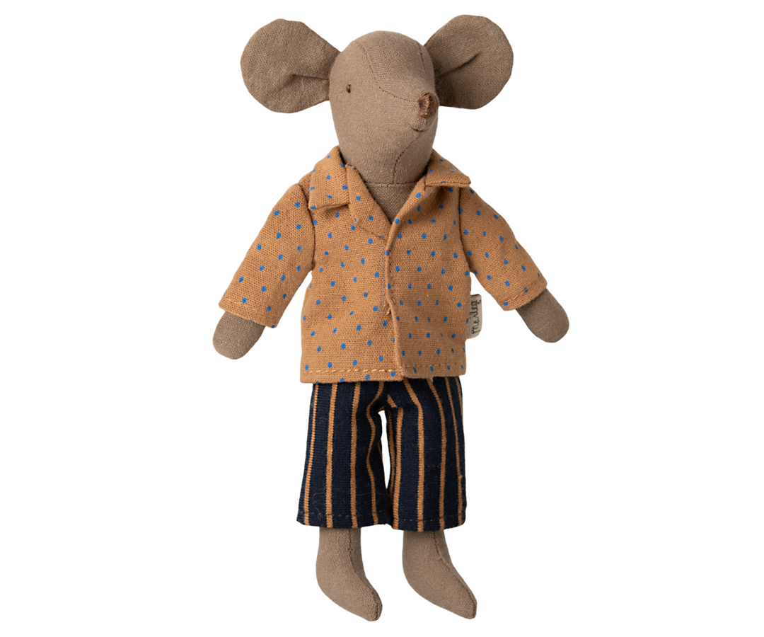 Maileg Mouse Shirt &amp; Striped Pants – Dad Mouse