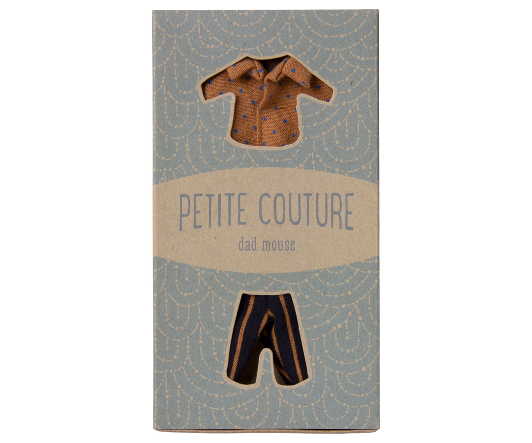 Maileg Mouse Shirt &amp; Striped Pants – Dad Mouse