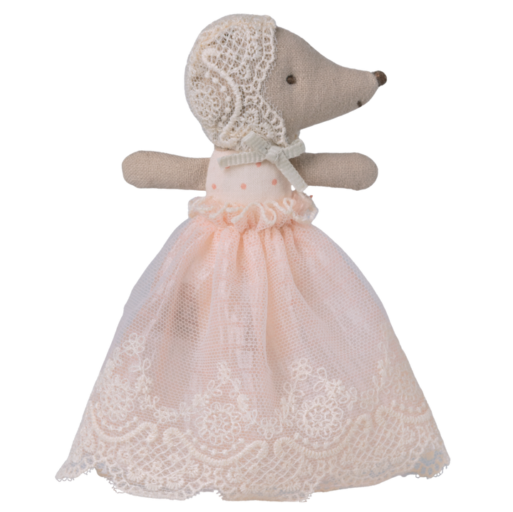 Maileg Baby Mouse in Gown – Powder