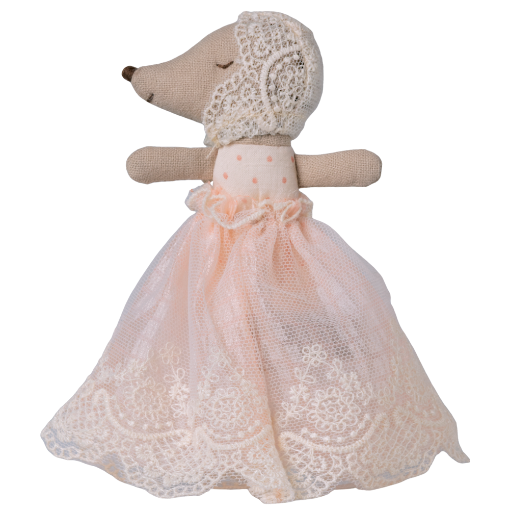 Maileg Baby Mouse in Gown – Powder