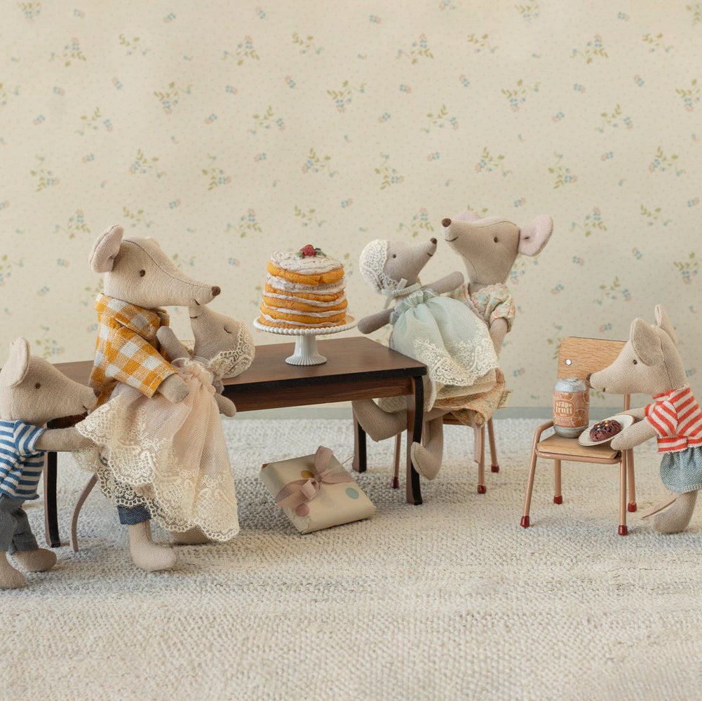 Maileg Baby Mouse in Gown – Mint