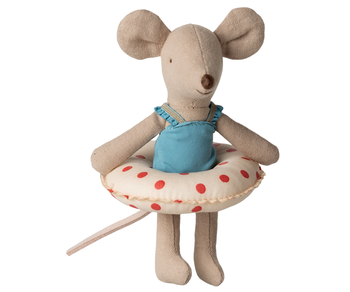 Maileg Beach Mouse with Red Dot Float – Littler Sister