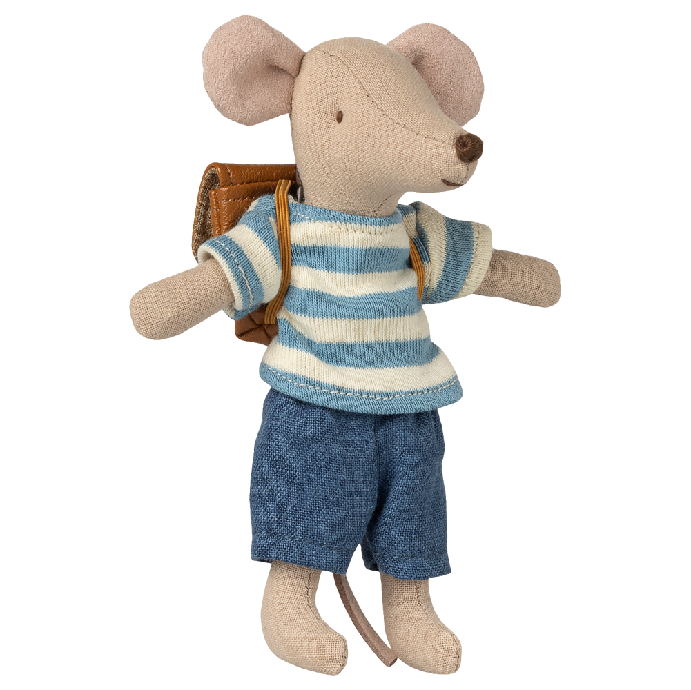 Maileg Tricycle Mouse with Bag – Big Brother (Brown)