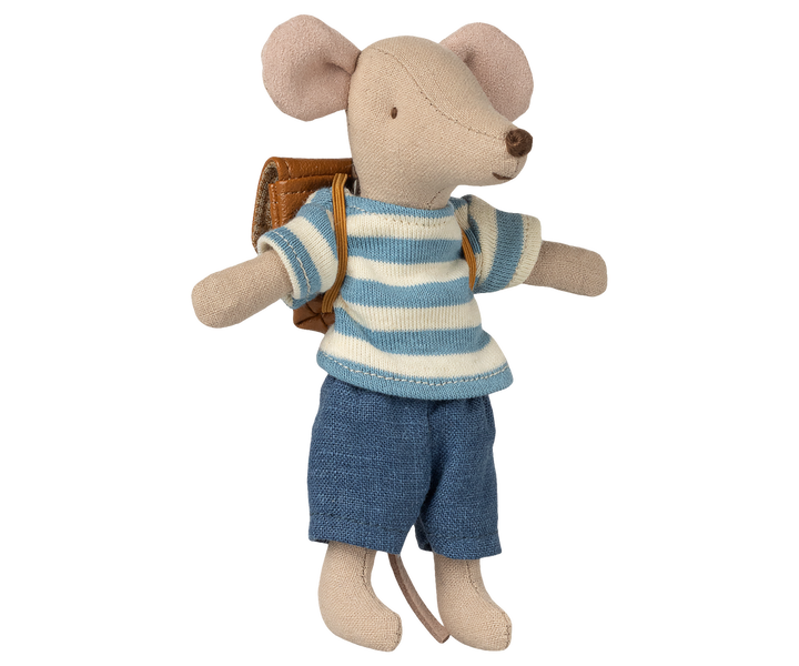 Maileg Mouse Clothes &amp; Bag – Big Brother (Brown)