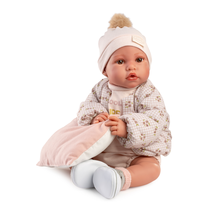Antonio Juan Soft Newborn Doll with with Floral Jacket – Erika