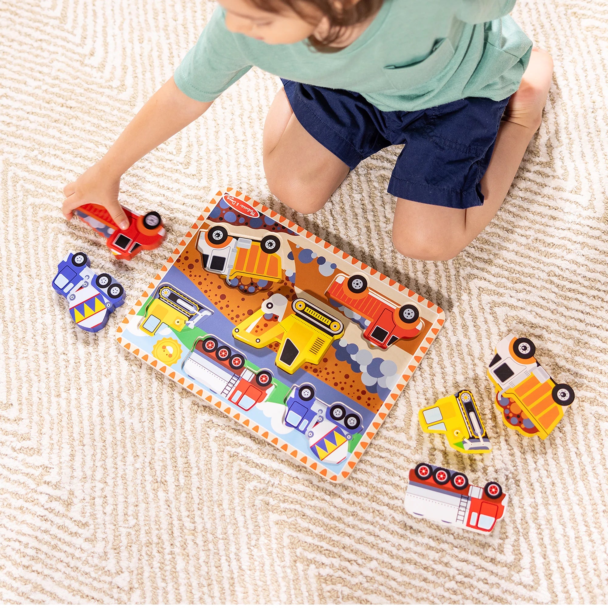Melissa & Doug Construction Chunky Puzzle – 6 Pieces