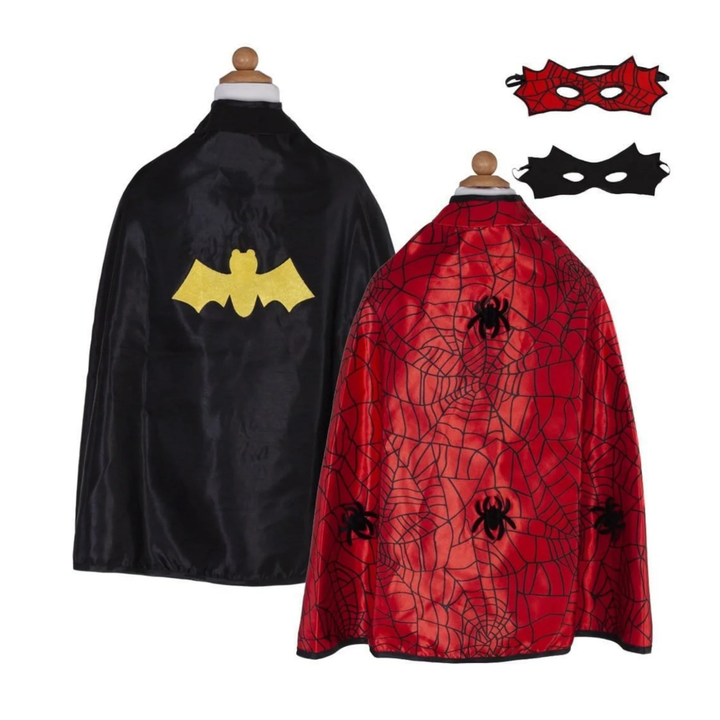 Great Pretenders Reversible Spider &amp; Bat Cape with Mask