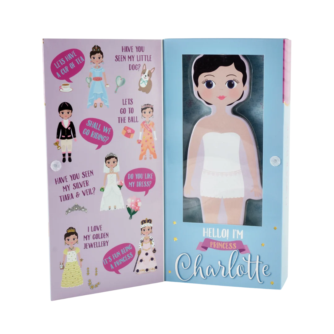 Floss &amp; Rock Wooden Magnetic Dress Up Doll – Charlotte