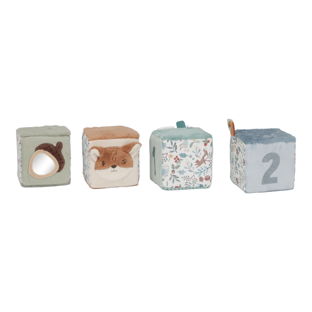 Little Dutch Soft Cubes – Forest Friends (Set of 4)