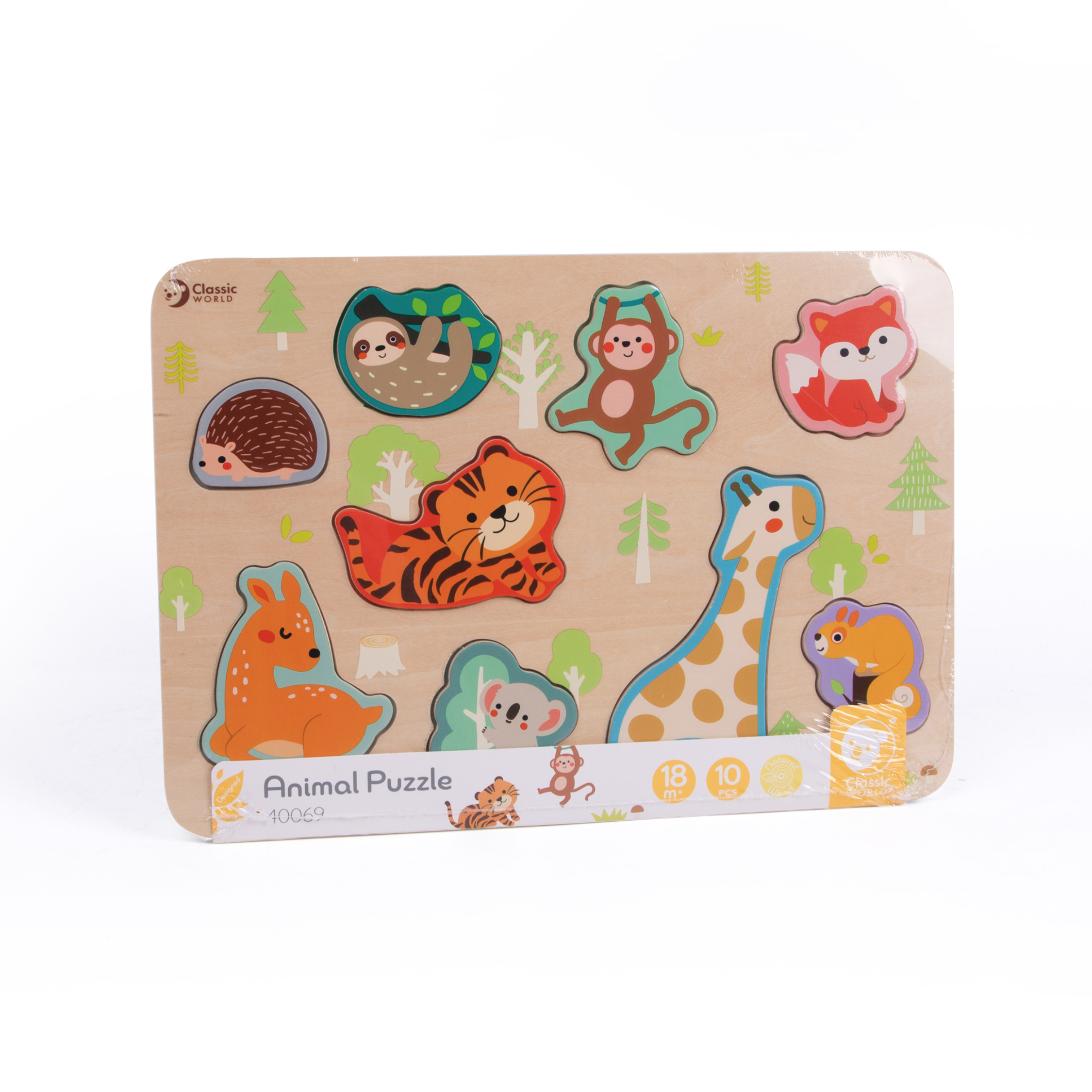 Classic World Wooden Puzzle – Animals