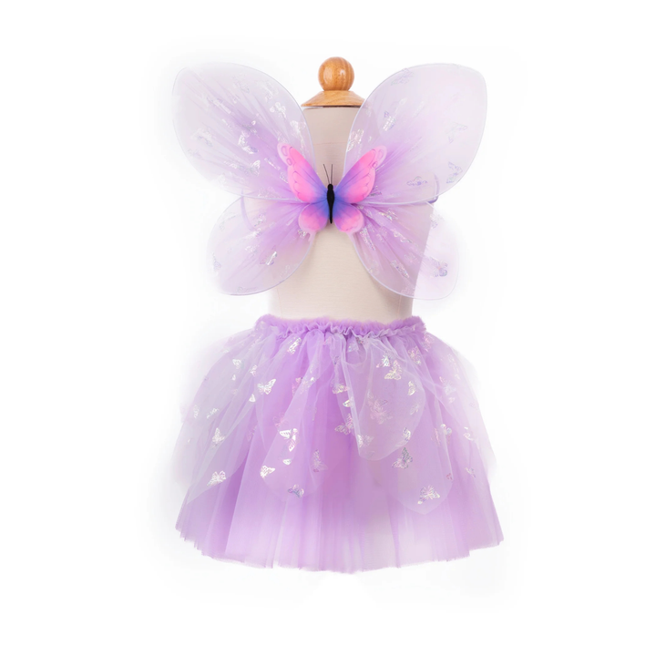 Great Pretenders Flutter Skirt with Fairy Wings Play Costume Set – Lilac