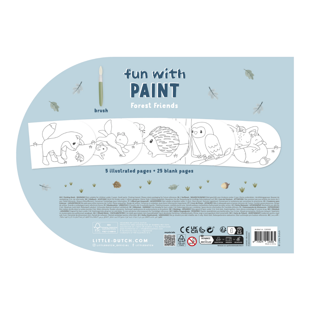 Little Dutch Paint Book – Forest Friends