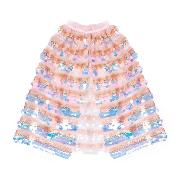 Great Pretenders The 5th Avenue Paillette Cape – Gold &amp; Light Pink