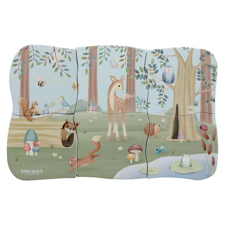 Little Dutch Bath Foam Puzzle – Forest Friends