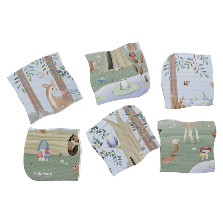 Little Dutch Bath Foam Puzzle – Forest Friends