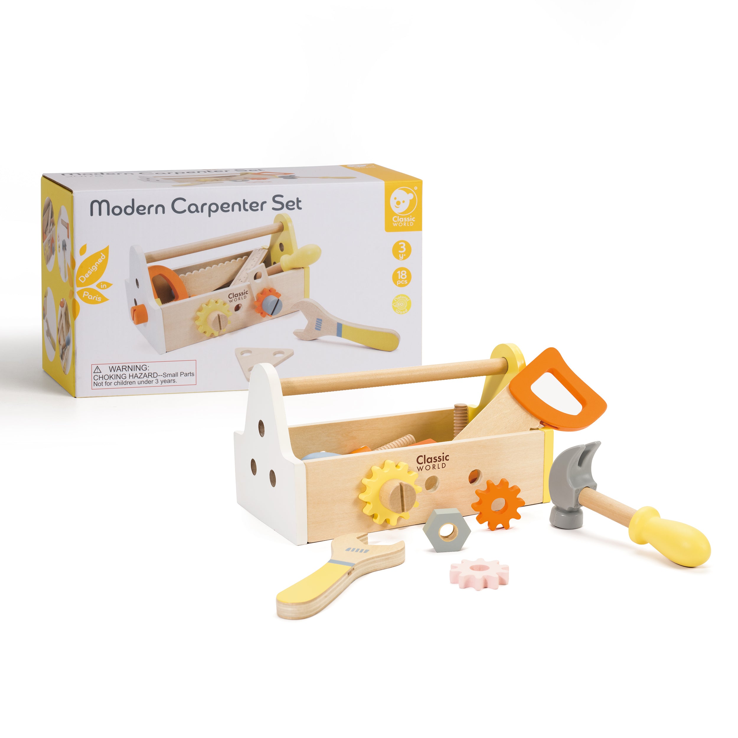 Classic World Wooden Modern Carpenter Set