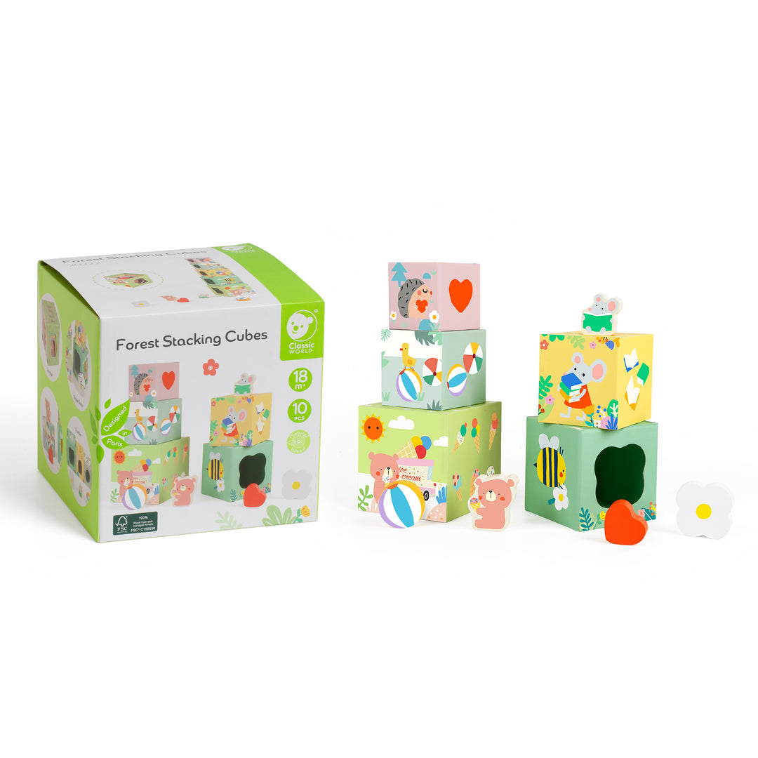 Classic World Forest Stacking Cubes